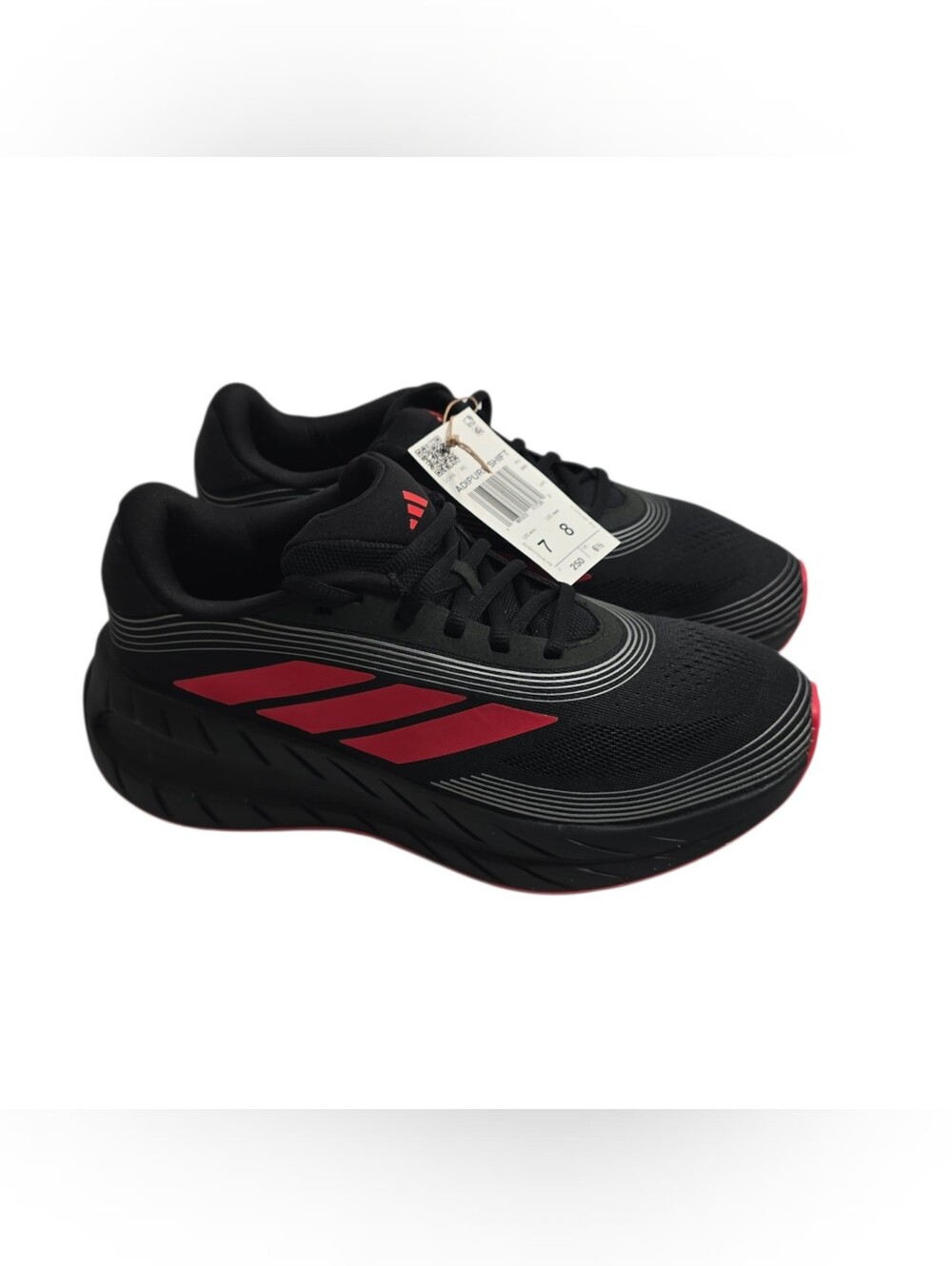 Adidas Adipure Shift KI6233 Black Red Running Shoes Men's 7 Women's 8